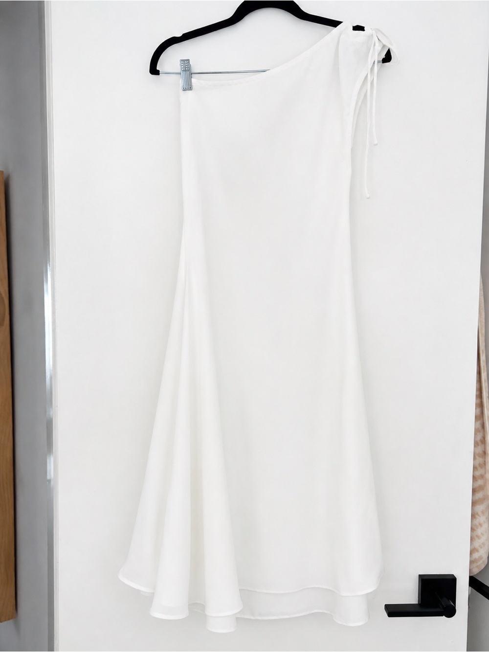 BLAK LOVE White Asymmetrical One Shoulder Maxi Dress Size M